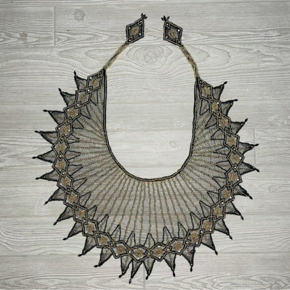 Accessories - Vintage style beaded collar / necklace / cape fancy accessory formal wear large